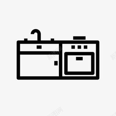 厨房集装饰家具图标图标