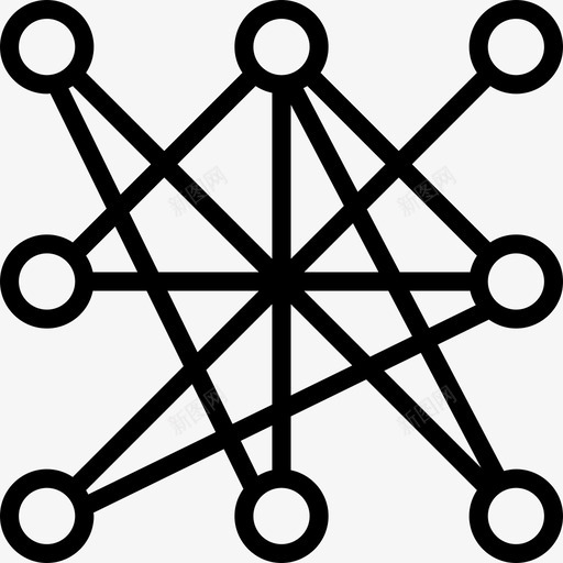 网络加密货币区块链线性图标svg_新图网 https://ixintu.com 加密货币区块链 线性 网络