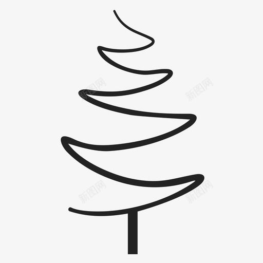 圣诞树新年装饰品图标svg_新图网 https://ixintu.com 传统 圣诞树 新年 装饰品 雪