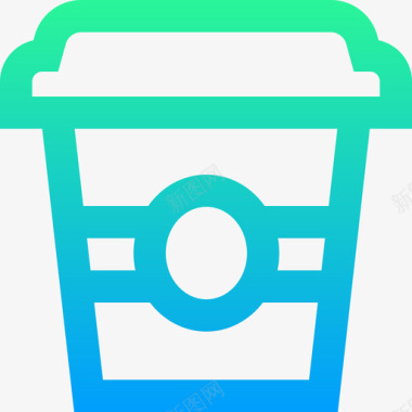 咖啡杯创业4梯度图标图标