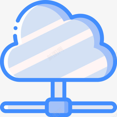 云网络和数据库11蓝色图标图标