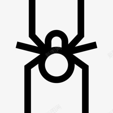 蜘蛛昆虫4线状图标图标