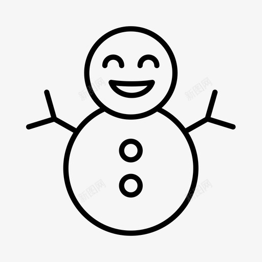 雪人圣诞节节日图标svg_新图网 https://ixintu.com 冬天 圣诞快乐 圣诞节 节日 雪人