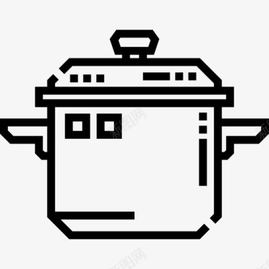 烹饪锅厨房工具13线性图标图标