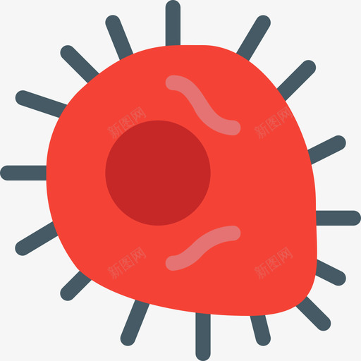 细菌科学52扁平图标svg_新图网 https://ixintu.com 扁平 科学52 细菌