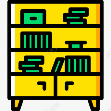 书架5户黄色图标图标