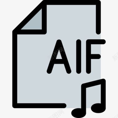 Aif音乐46线性颜色图标图标