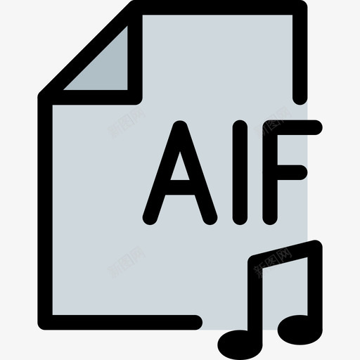 Aif音乐46线性颜色图标svg_新图网 https://ixintu.com Aif 线性颜色 音乐46