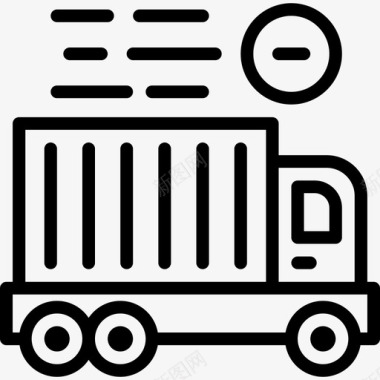 送货车购物41直线型图标图标