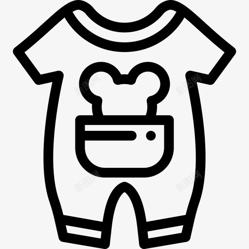 婴儿服装婴儿58直线型图标svg_新图网 https://ixintu.com 婴儿58 婴儿服装 直线型