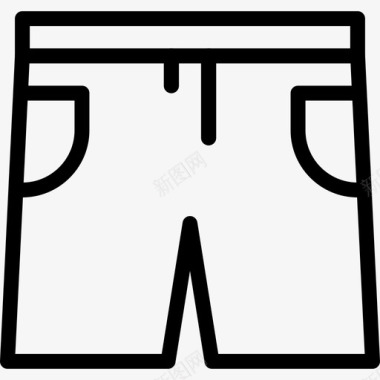 裤子电子商务42直线型图标图标