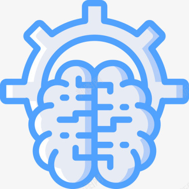 大脑人工智能21蓝色图标图标