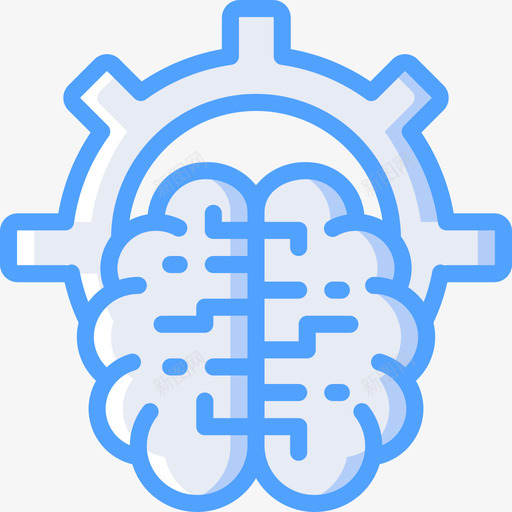 大脑人工智能21蓝色图标svg_新图网 https://ixintu.com 人工智能21 大脑 蓝色