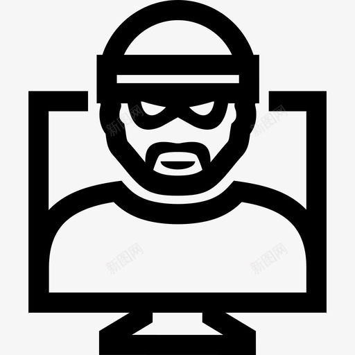 身份盗窃计算机网络图标svg_新图网 https://ixintu.com 网络 网络安全概述 计算机 身份盗窃 黑客