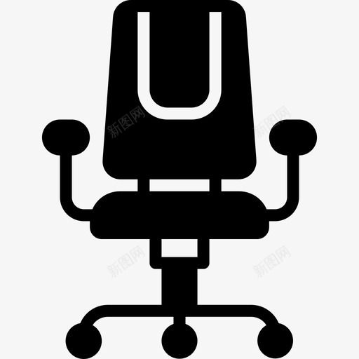 椅子办公设备4已填充图标svg_新图网 https://ixintu.com 办公设备4 已填充 椅子