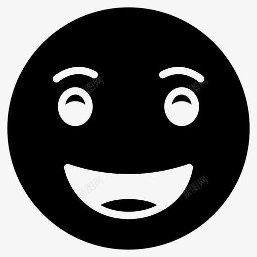 快乐表情脸图标svg_新图网 https://ixintu.com 快乐 笑脸 笑脸和表情符号第一卷 脸 表情 高兴