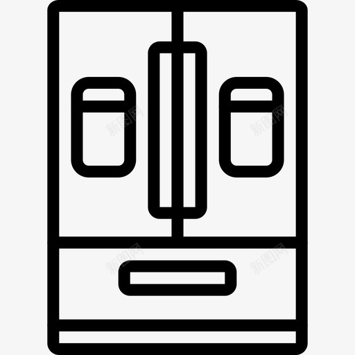 冰箱家具和家用8线性图标svg_新图网 https://ixintu.com 冰箱 家具和家用8 线性