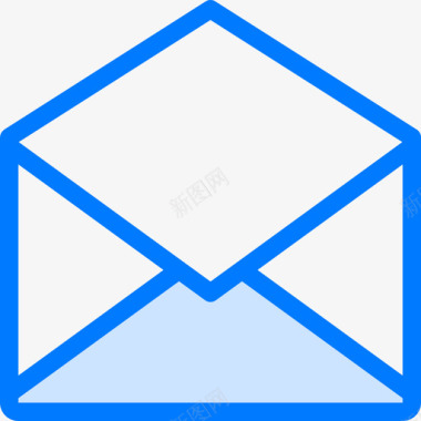 电子邮件邮件和电子邮件2蓝色图标图标
