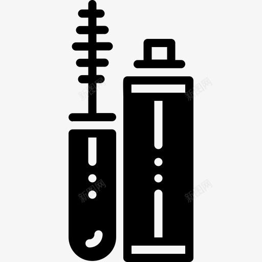 睫毛膏涂抹器美容图标svg_新图网 https://ixintu.com 化妆品 涂抹器 瓶子 睫毛膏 美容