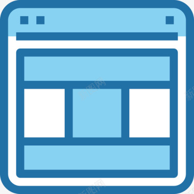 浏览器浏览器和界面2蓝色图标图标