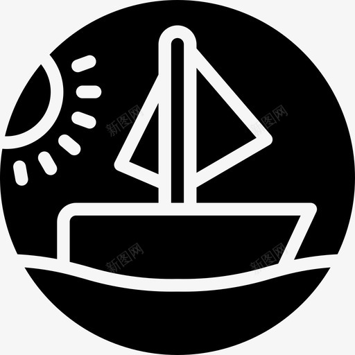 帆船夏季时间4装满图标svg_新图网 https://ixintu.com 夏季时间4 帆船 装满