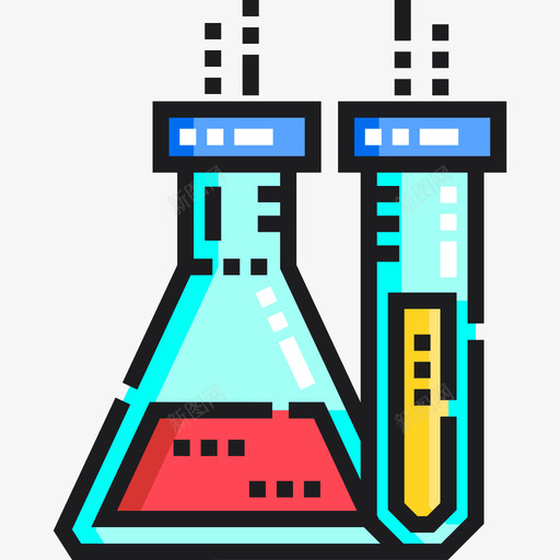 烧瓶学习32线性颜色图标svg_新图网 https://ixintu.com 学习32 烧瓶 线性颜色