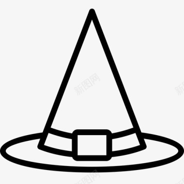 女巫帽配件时尚图标图标