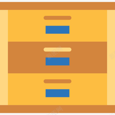 抽屉办公单元11扁平图标图标