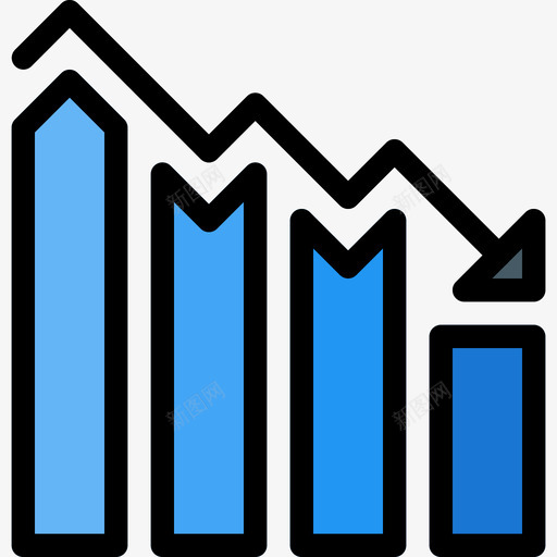 条形图商业图表和图表4线颜色图标svg_新图网 https://ixintu.com 商业图表和图表4 条形图 线颜色