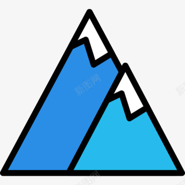 山风景43线性颜色图标图标