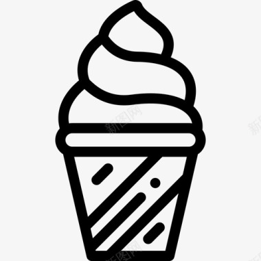 冰淇淋快餐33直系图标图标