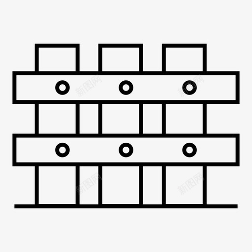 建筑围墙住宅图标svg_新图网 https://ixintu.com 住宅 围墙 家居装修 建筑 装修 隔断