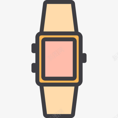 手表衣服54线性颜色图标图标