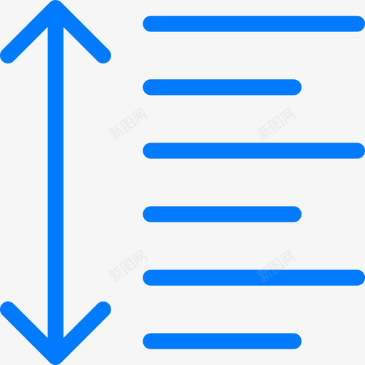 排序对齐6蓝色图标svg_新图网 https://ixintu.com 对齐6 排序 蓝色