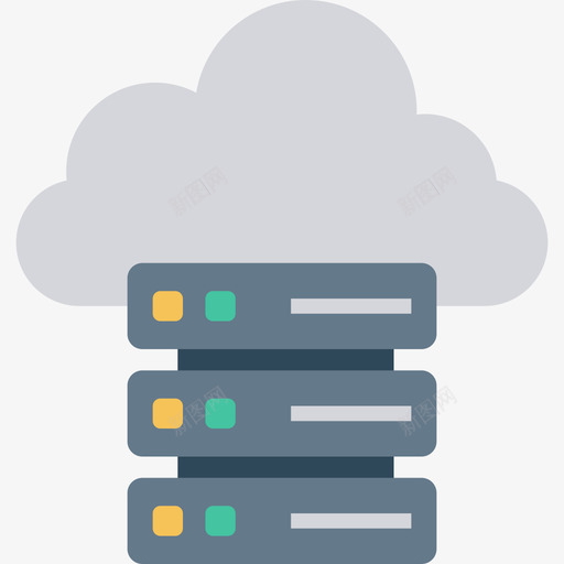 云网络和技术平面图标svg_新图网 https://ixintu.com 云 平面 网络和技术