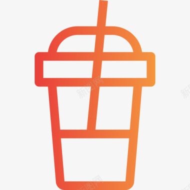 冰咖啡饮料10梯度图标图标
