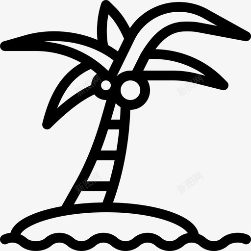 棕榈树夏季派对19直系图标svg_新图网 https://ixintu.com 夏季派对19 棕榈树 直系