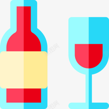 葡萄酒野餐26平淡图标图标