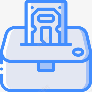 硬盘驱动器pc组件4蓝色图标图标