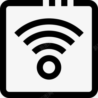 Wifi旅游和酒店线性图标图标