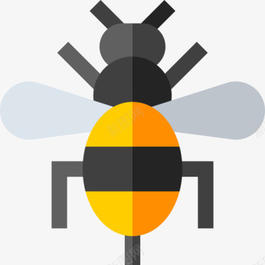 蜜蜂昆虫15扁平图标图标