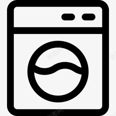 洗衣机洗衣机3台直列式图标图标