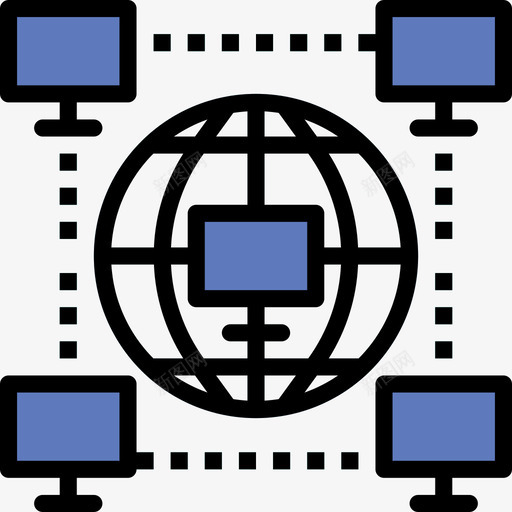 计算机商业和金融47线性颜色图标svg_新图网 https://ixintu.com 商业和金融47 线性颜色 计算机