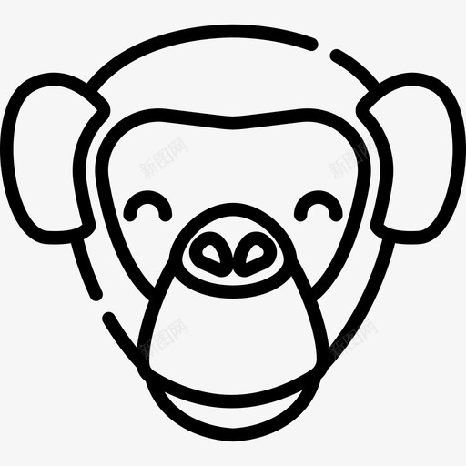 猴子狩猎8号直线型图标svg_新图网 https://ixintu.com 狩猎8号 猴子 直线型