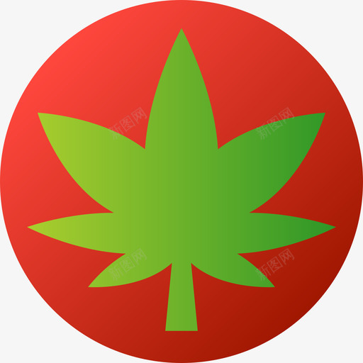 大麻嬉皮士14梯度图标svg_新图网 https://ixintu.com 大麻 嬉皮士14 梯度