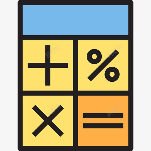 计算器33学校线性颜色图标svg_新图网 https://ixintu.com 33学校 线性颜色 计算器