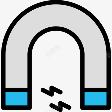 磁铁科学34线性颜色图标图标