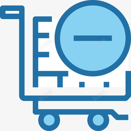 购物车购物和电子商务3蓝色图标svg_新图网 https://ixintu.com 蓝色 购物和电子商务3 购物车