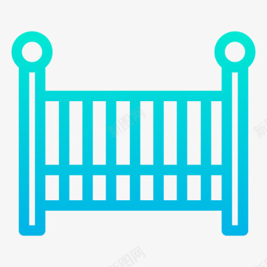 婴儿床婴儿56渐变图标图标
