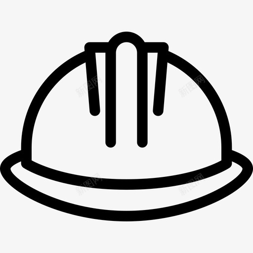 头盔建筑业线性图标svg_新图网 https://ixintu.com 头盔 建筑业 线性
